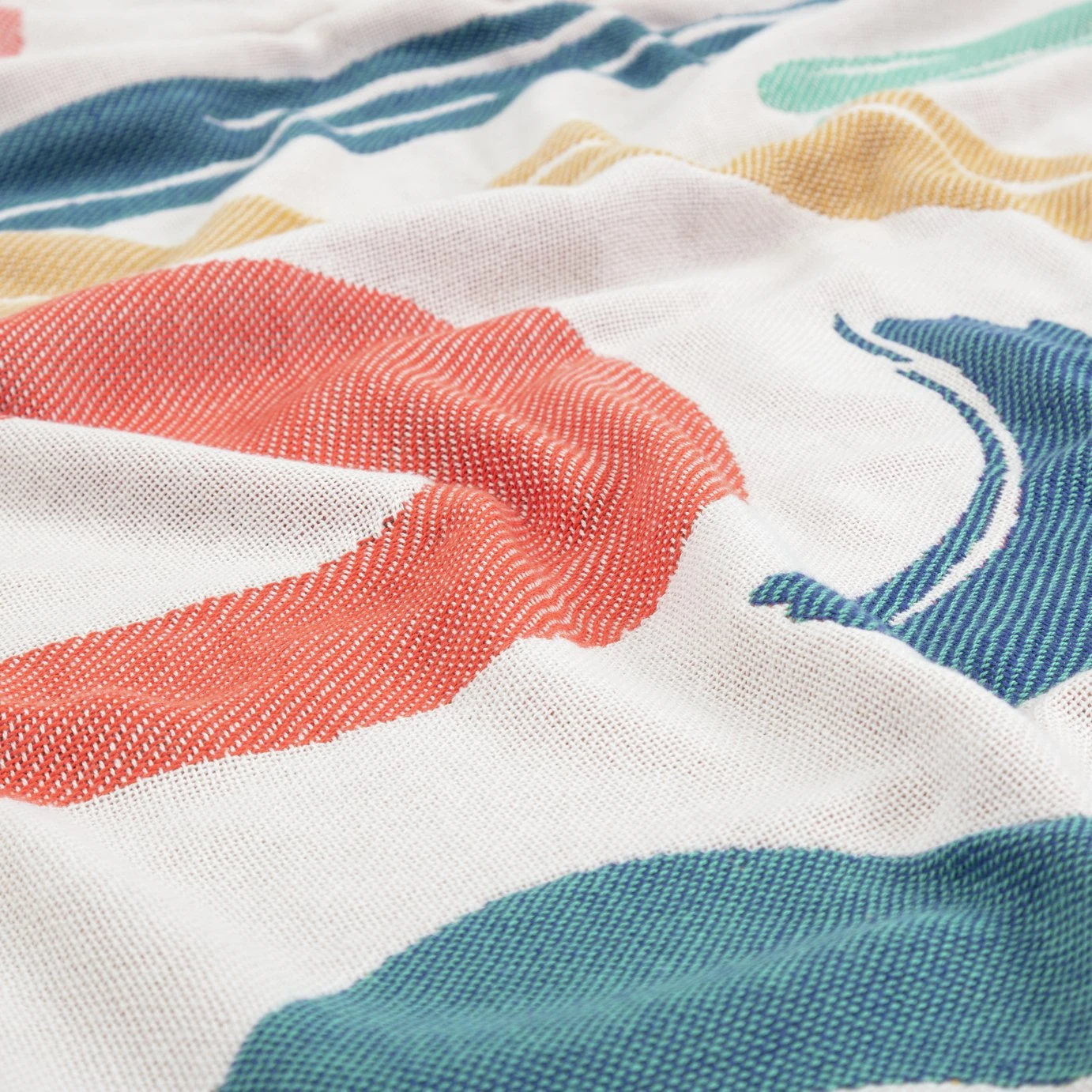 Habitat Studio Squiggle Cotton Throw - Multicoloured - Image 4