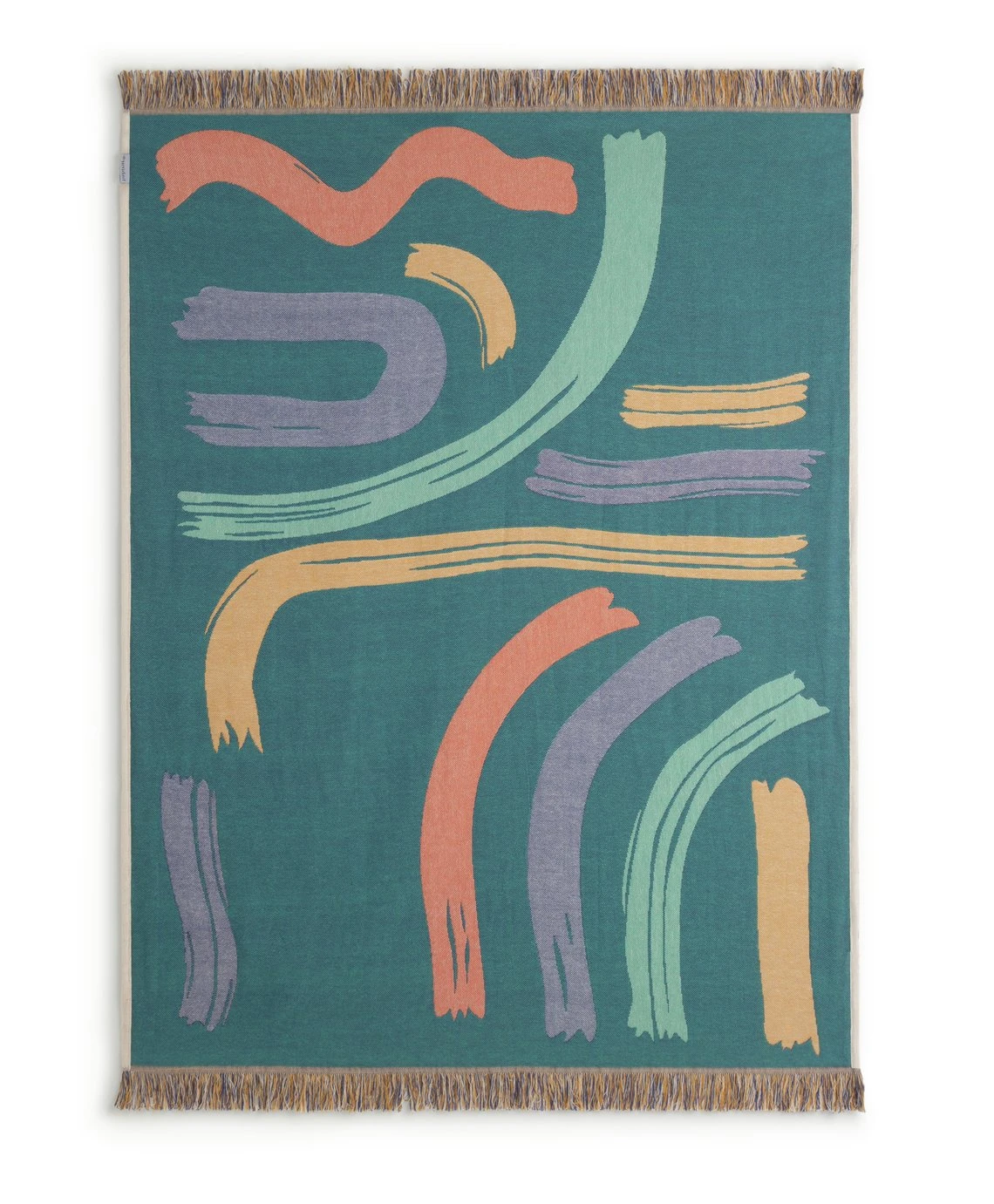 Habitat Studio Squiggle Cotton Throw - Multicoloured - Image 6