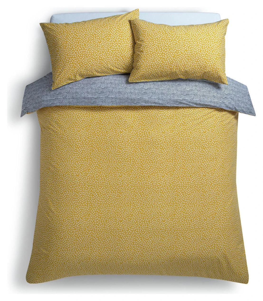 Habitat Betsy Yellow & White Reversible Bedding Set - Single - Image 3