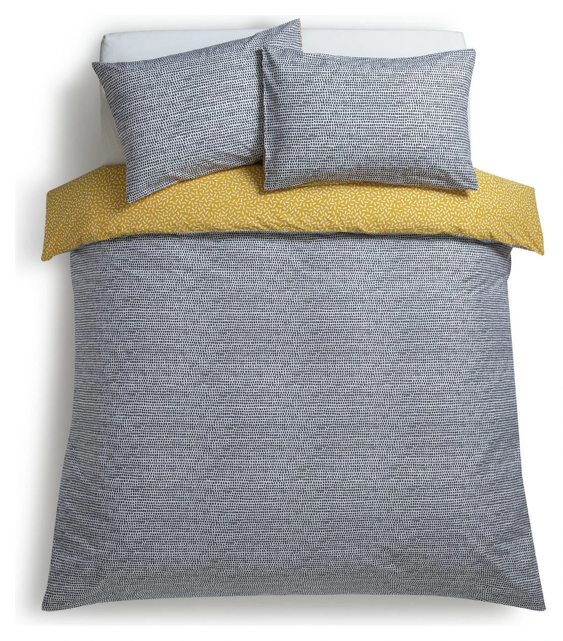 Habitat Betsy Yellow & White Reversible Bedding Set - Single - Image 5