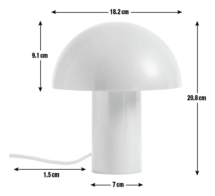 Habitat Ngami Mushroom Aluminium LED Touch Table Lamp-Orange - Image 5