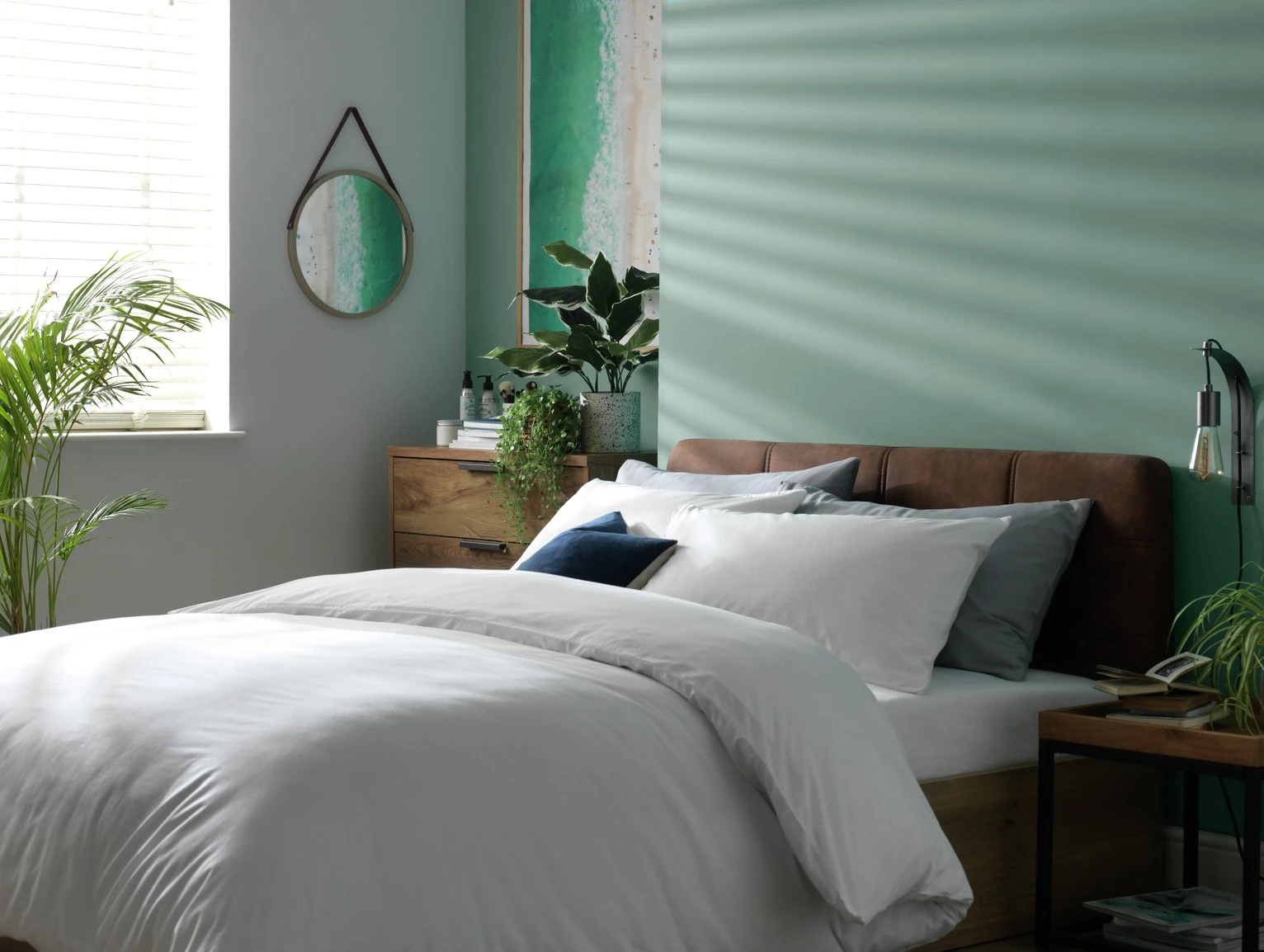 Habitat Stonewashed Cotton Plain White Bedding Set - Single - Image 2