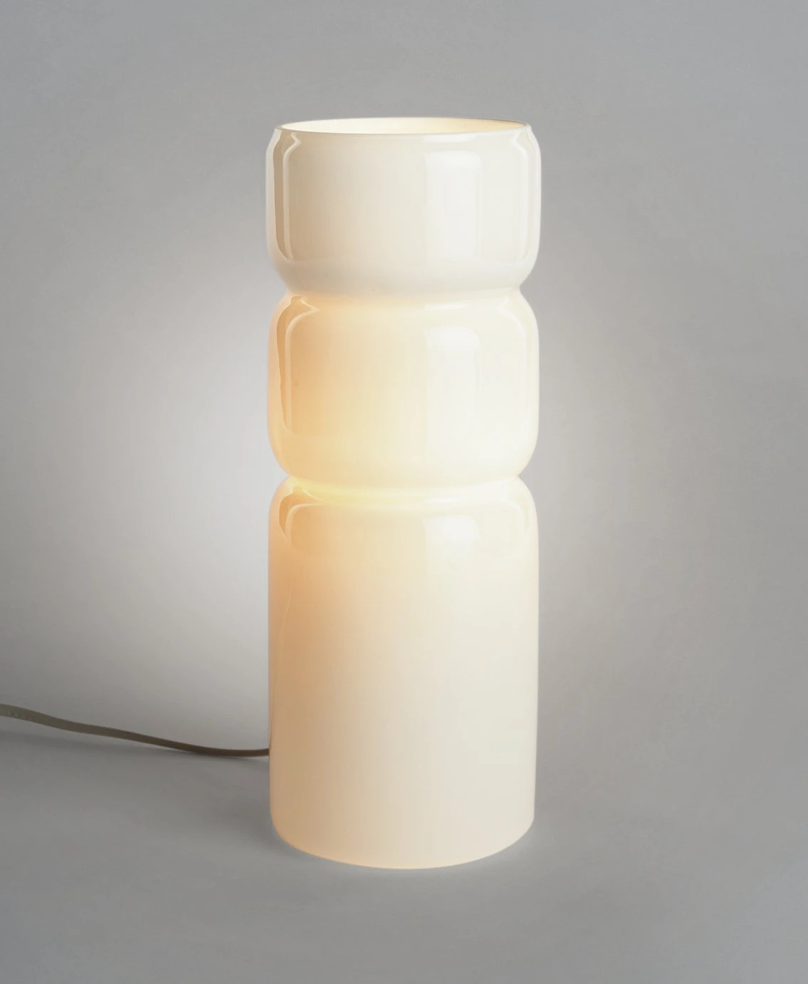 Habitat Parr Glass Column Table Lamp - White - Image 2