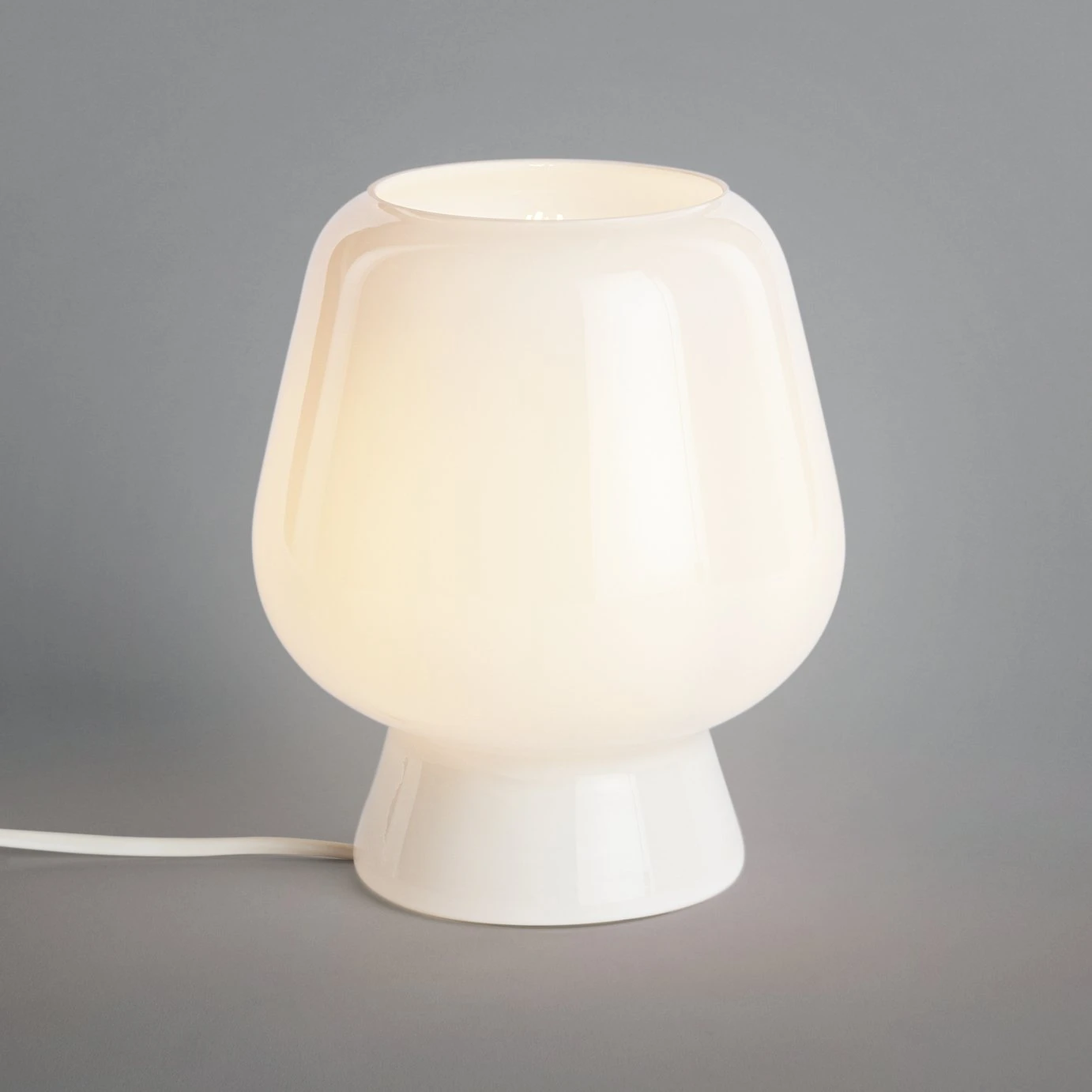Habitat Lucetta Glass Table Lamp - White - Image 2