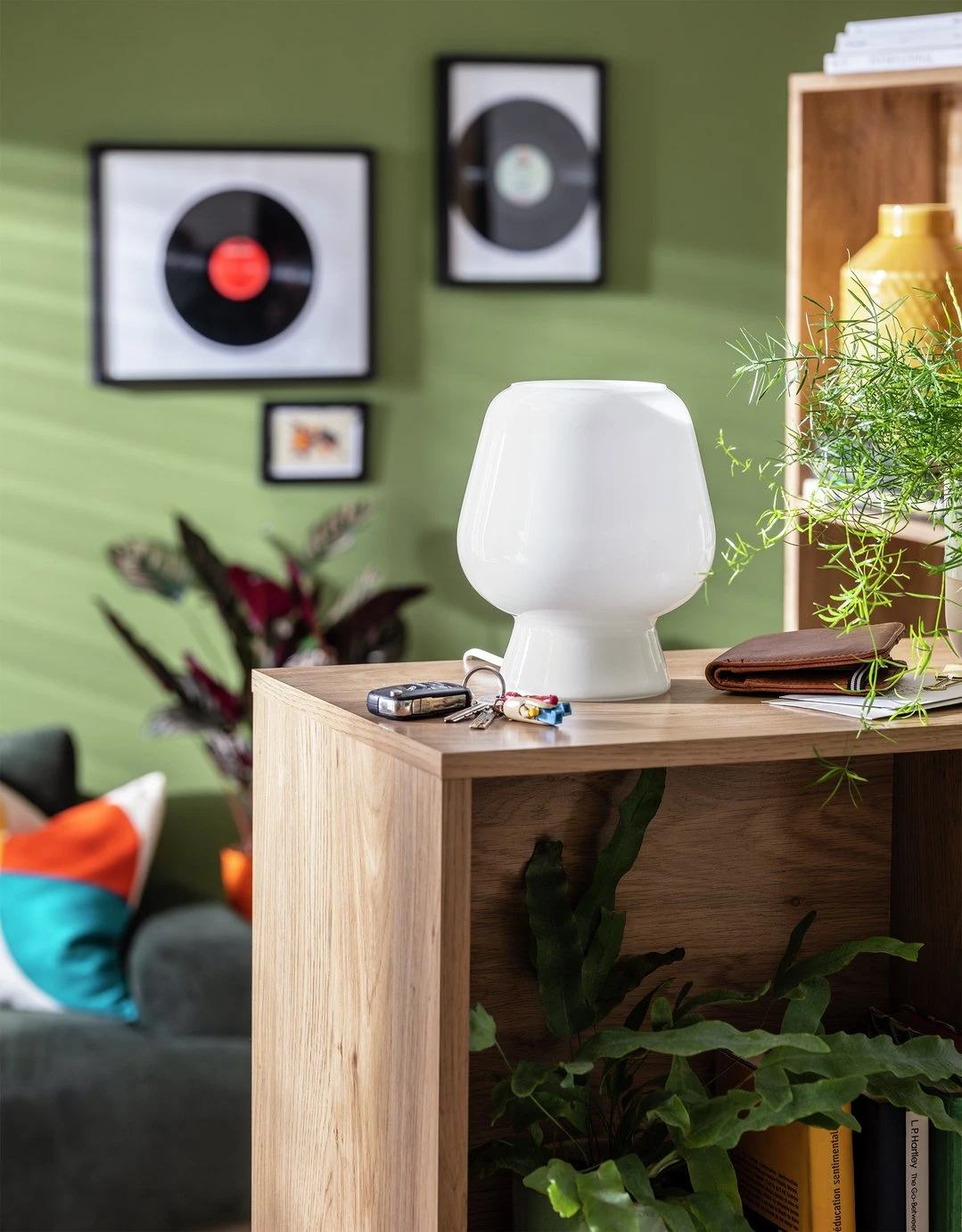 Habitat Lucetta Glass Table Lamp - White - Image 6