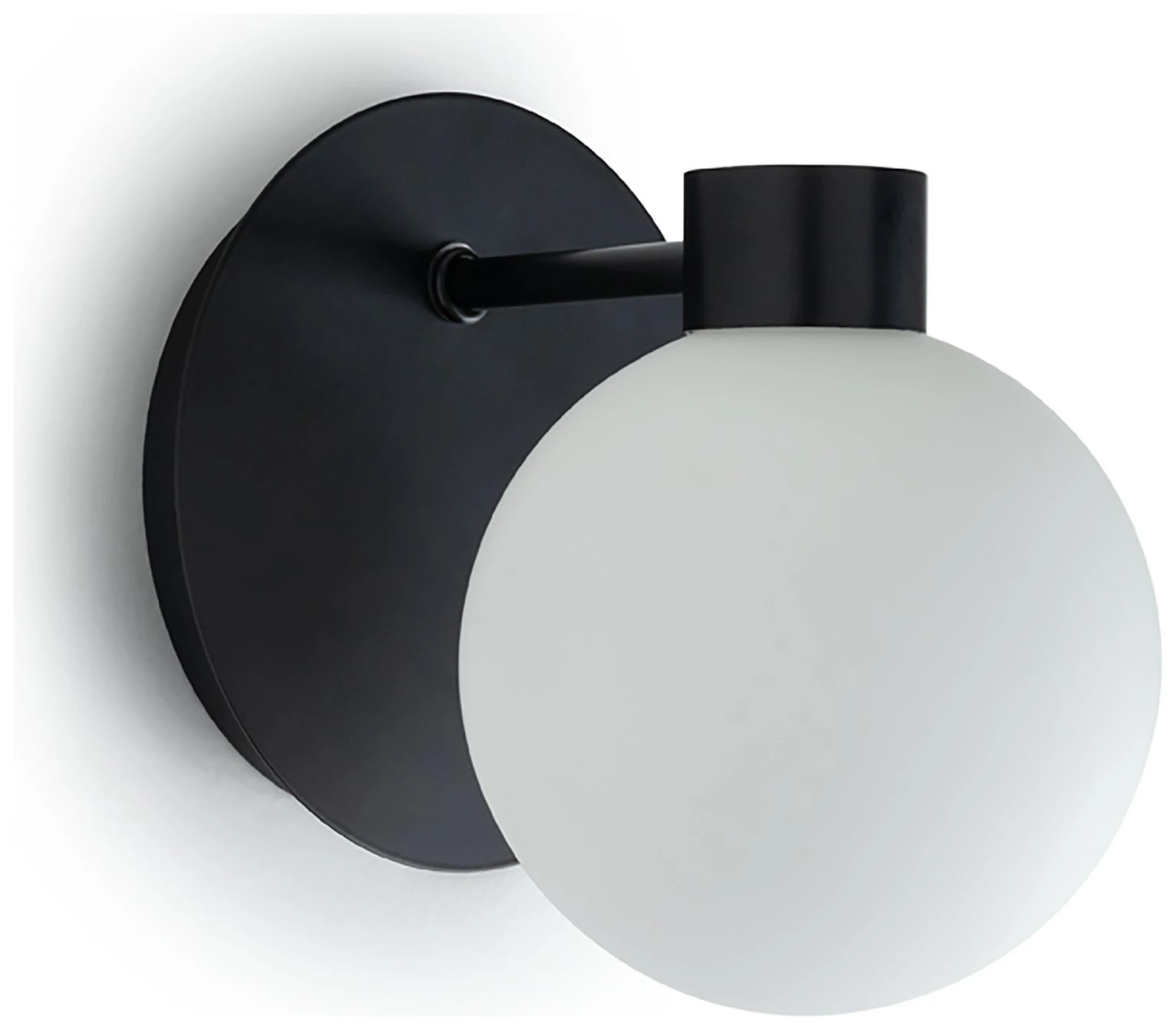 Habitat Salarino Opal Glass Bathroom Wall Light - Black