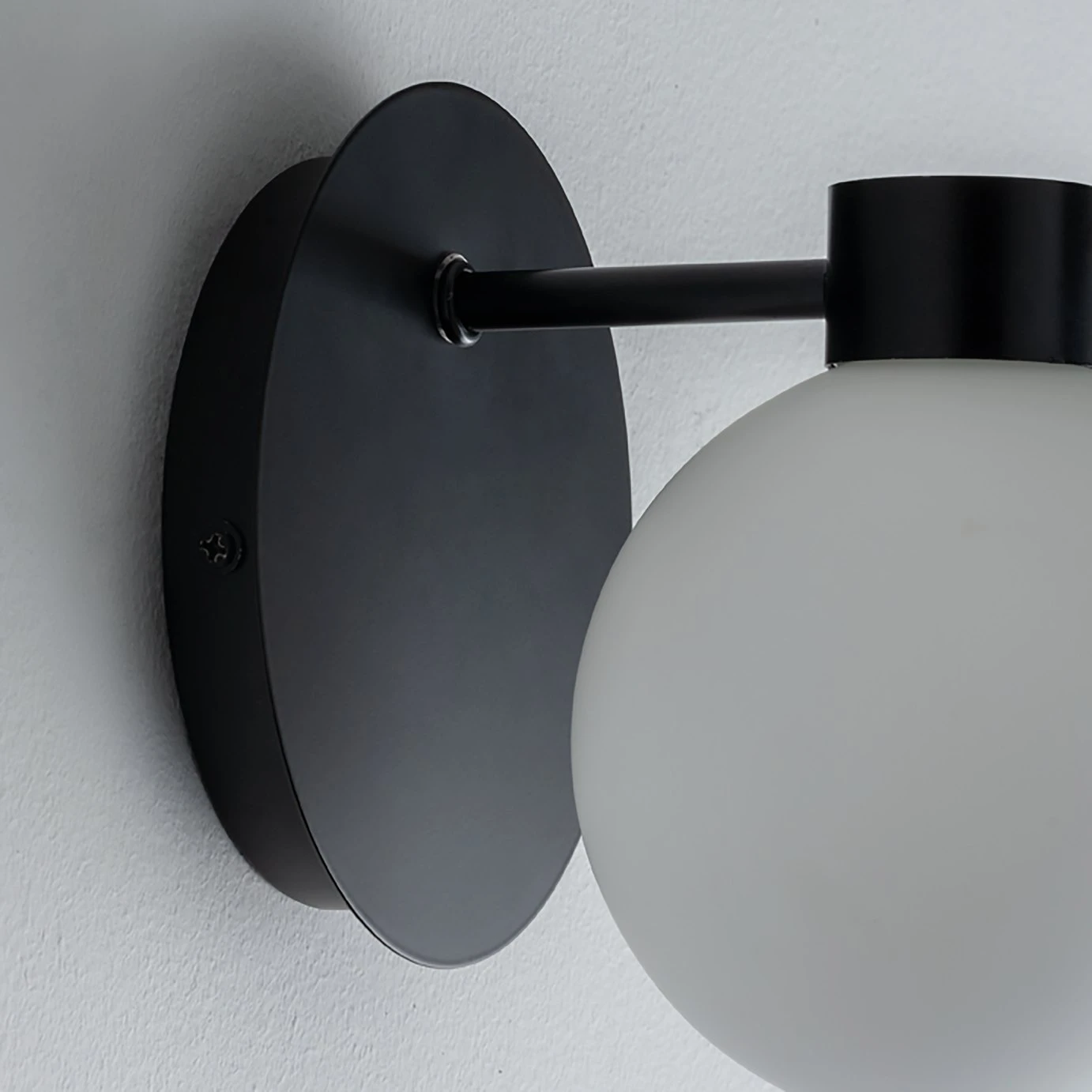 Habitat Salarino Opal Glass Bathroom Wall Light - Black - Image 4