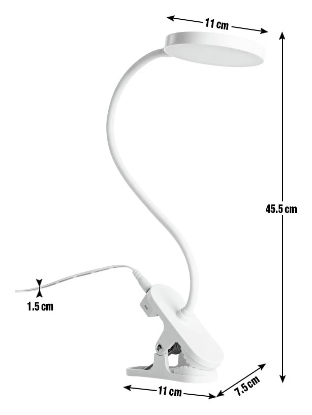 Habitat Mopsa Clip Lamp - White - Image 4