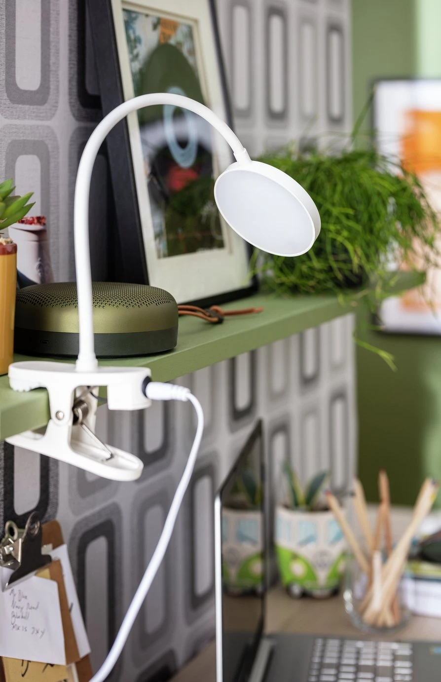 Habitat Mopsa Clip Lamp - White - Image 2