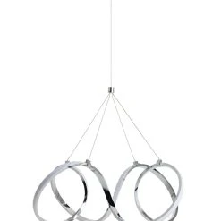Habitat Spiral Metal LED Pendant Light - Chrome