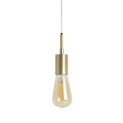 Habitat Lockie Brushed Brass Pendant Ceiling Light - Gold