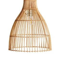 Habitat Camillo Rattan Midi Pendant Shade - Natural