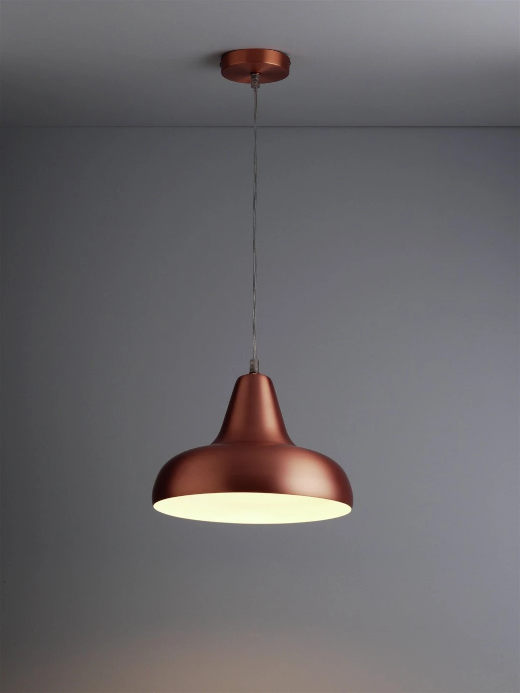 Habitat Aerial Spun Aluminium Ceiling Light - Copper - Image 6