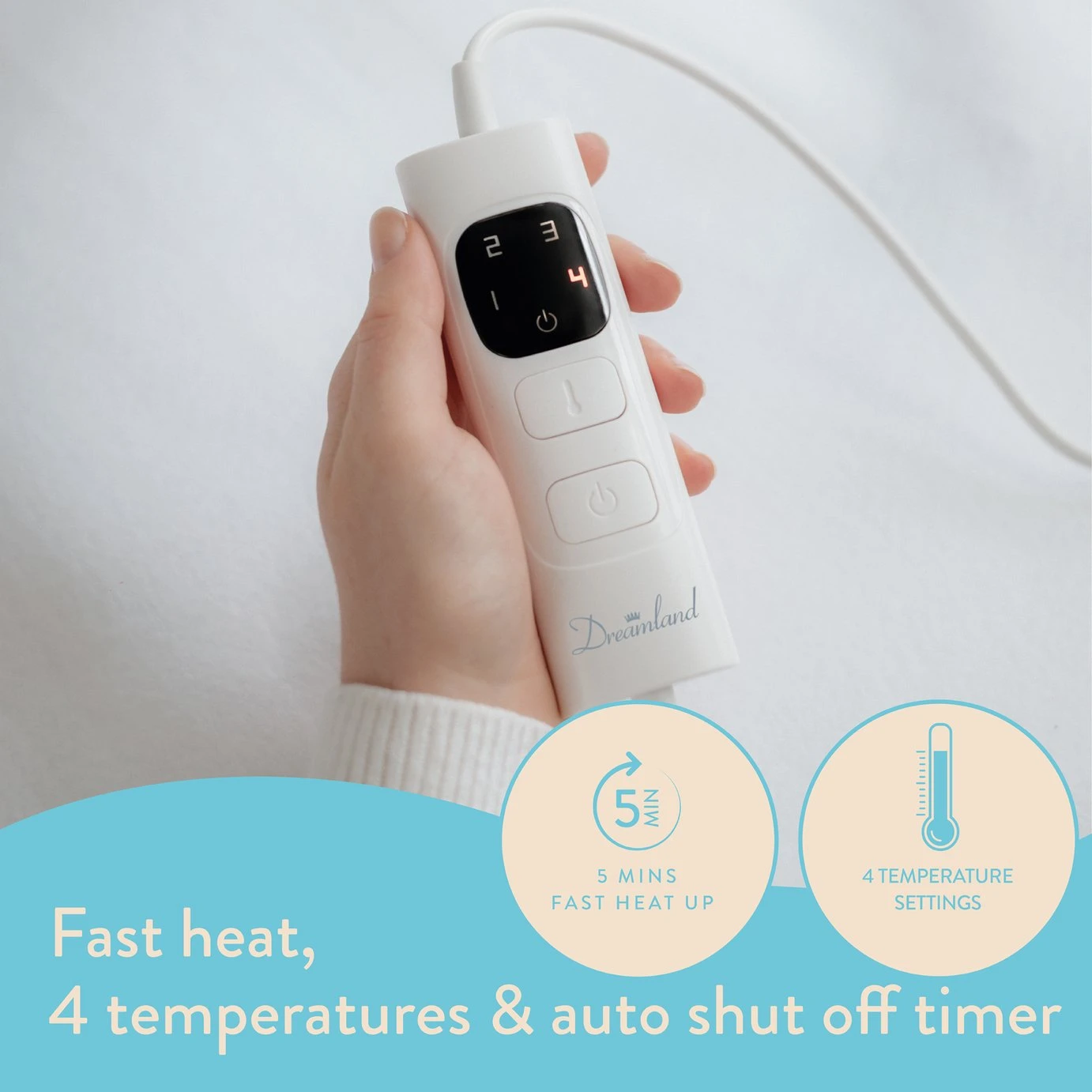 Dreamland Antibacterial Heated Underblanket - Kingsize - Image 4