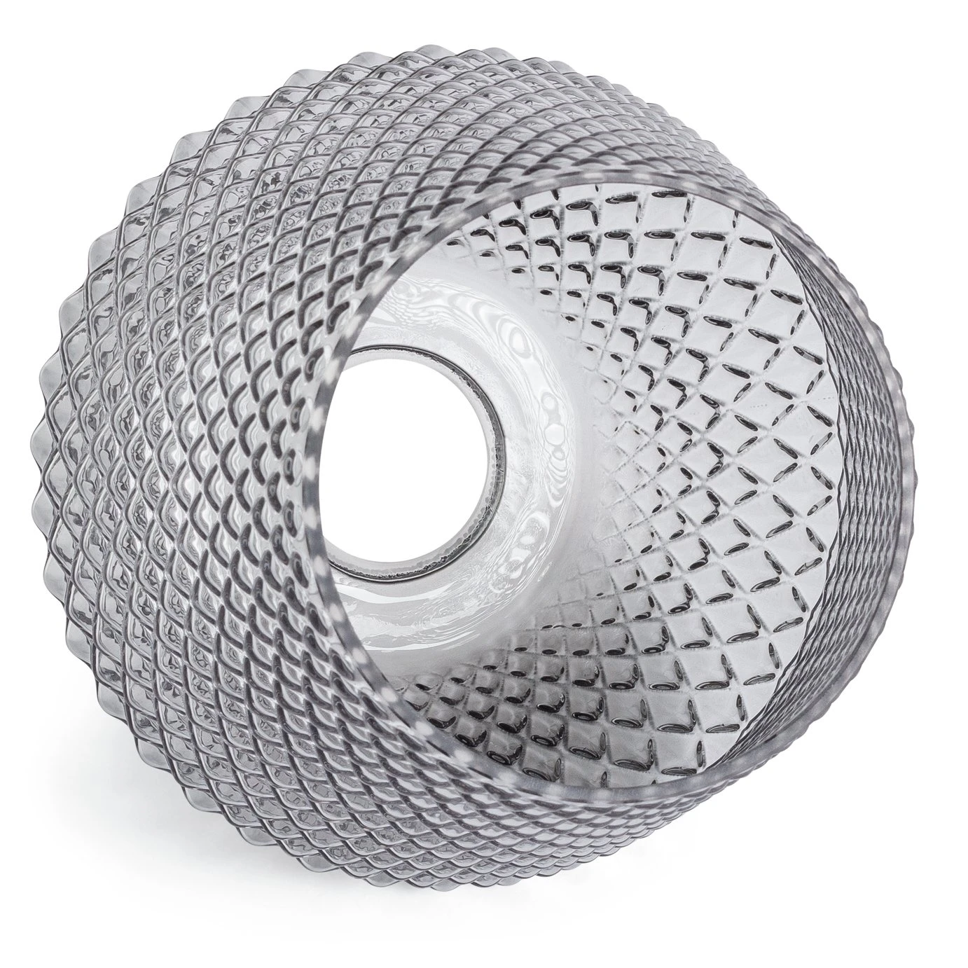 Habitat Nubia Faceted Glass Shade - Smoke Grey - Image 5