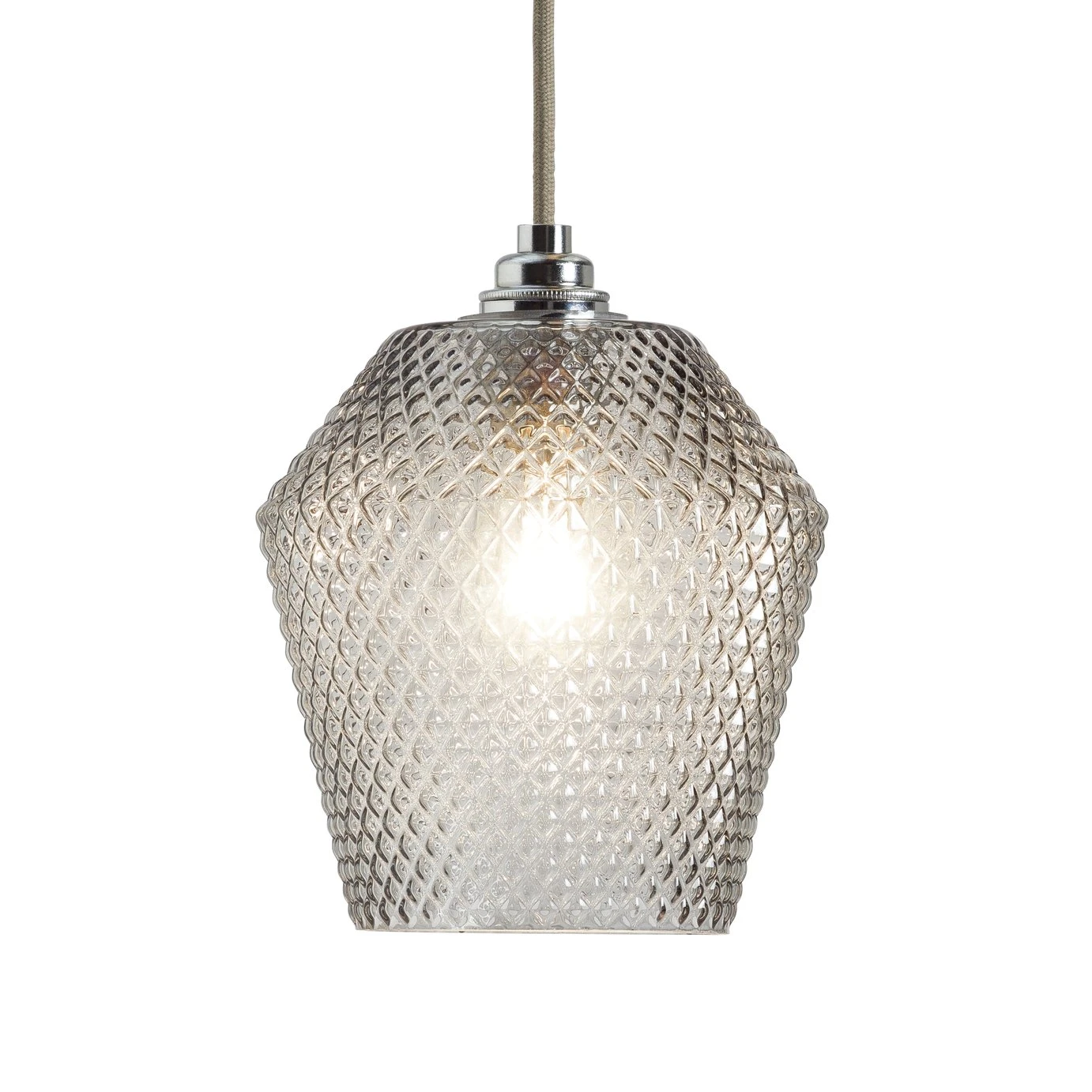 Habitat Nubia Faceted Glass Shade - Smoke Grey - Image 6