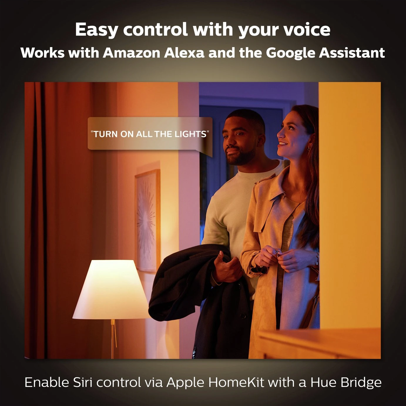 Philips Hue Cher Flush To Ceiling Light - Black - Image 2
