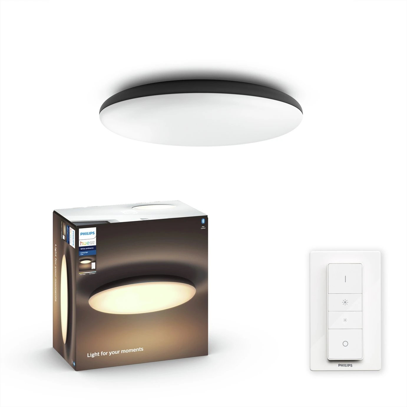 Philips Hue Cher Flush To Ceiling Light - Black - Image 4