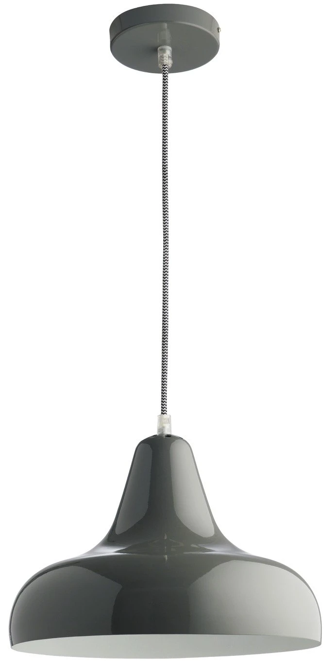 Habitat Aerial Spun Aluminium Pendant Light - Grey