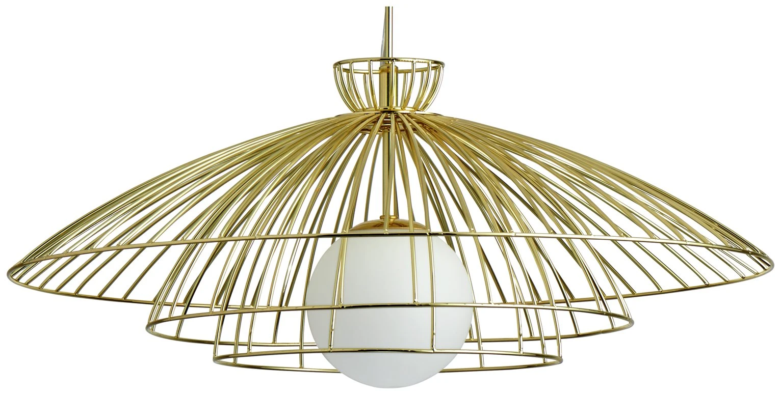Habitat Kiso Opal 3 Tier Pendant Shade - Brass - Image 5