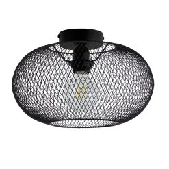 Habitat Tumba Mesh Flush To Ceiling Light - Black