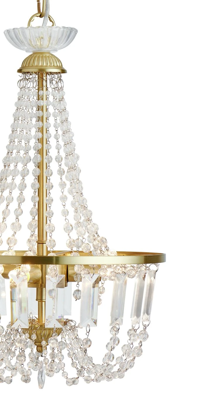 Habitat Capella Empire Chandelier - Brushed Brass - Image 4