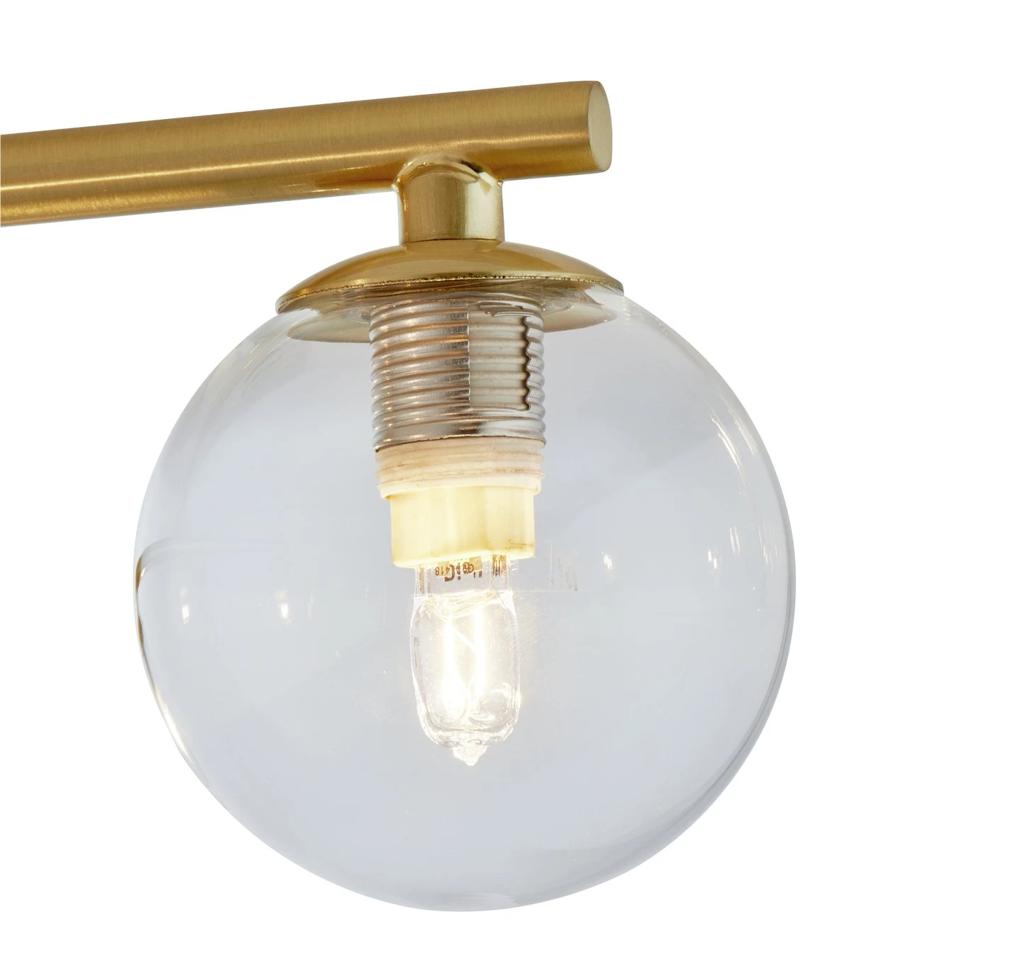 Habitat Chuck 4 Light Flush To Ceiling Light - Brushed Brass - Image 3