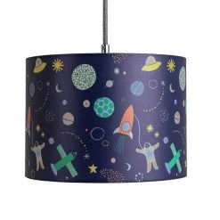 Habitat Kids Space Glow In The Dark 25cm Drum Shade - Blue
