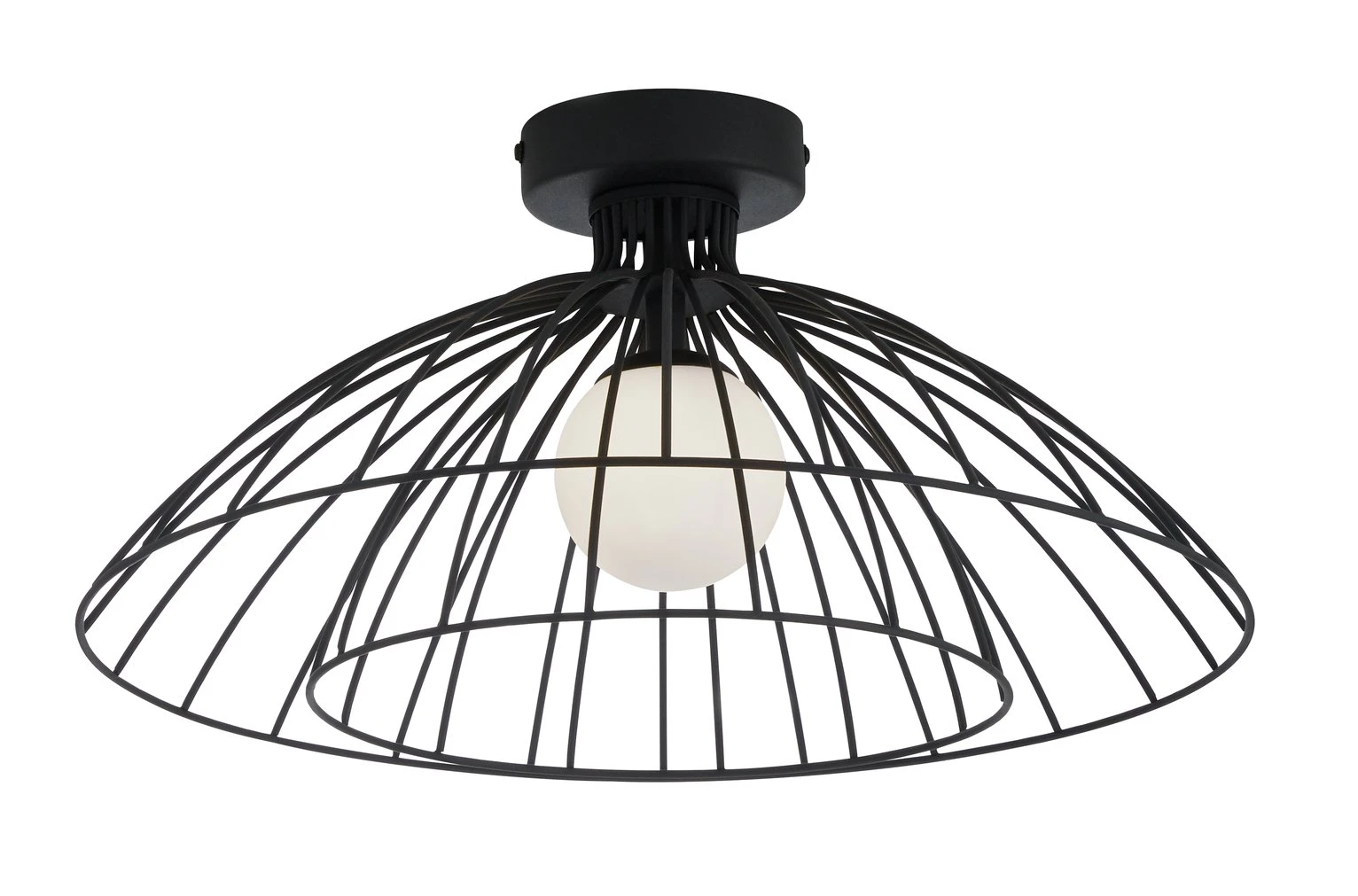 Habitat Kiso 2 Tier Opal Flush To Ceiling Light - Black