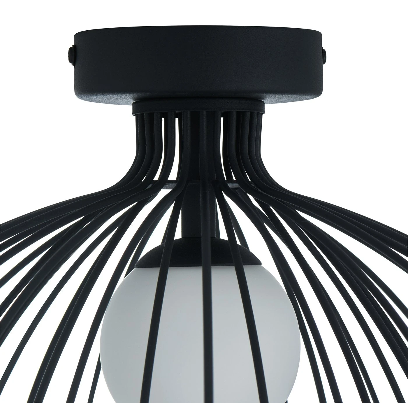 Habitat Kiso 2 Tier Opal Flush To Ceiling Light - Black - Image 3