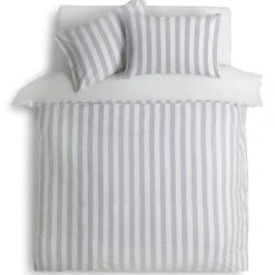Habitat Stripe Sky Blue & White Bedding Set - Double