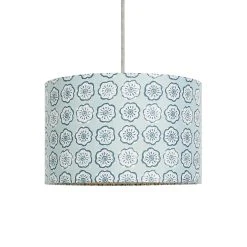 Habitat Country Floral Printed 30cm Drum Shade - Grey