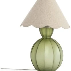 Habitat Estella Glass Table Lamp - Green
