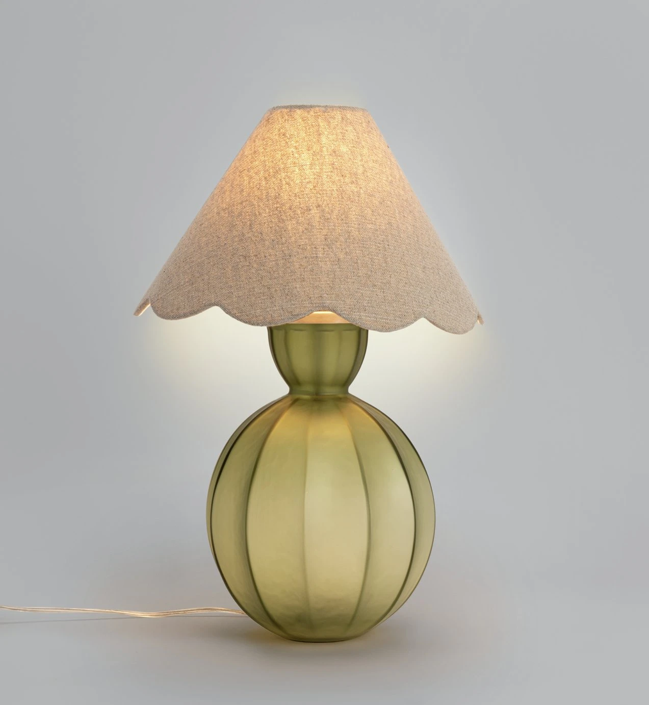 Habitat Estella Glass Table Lamp - Green - Image 5