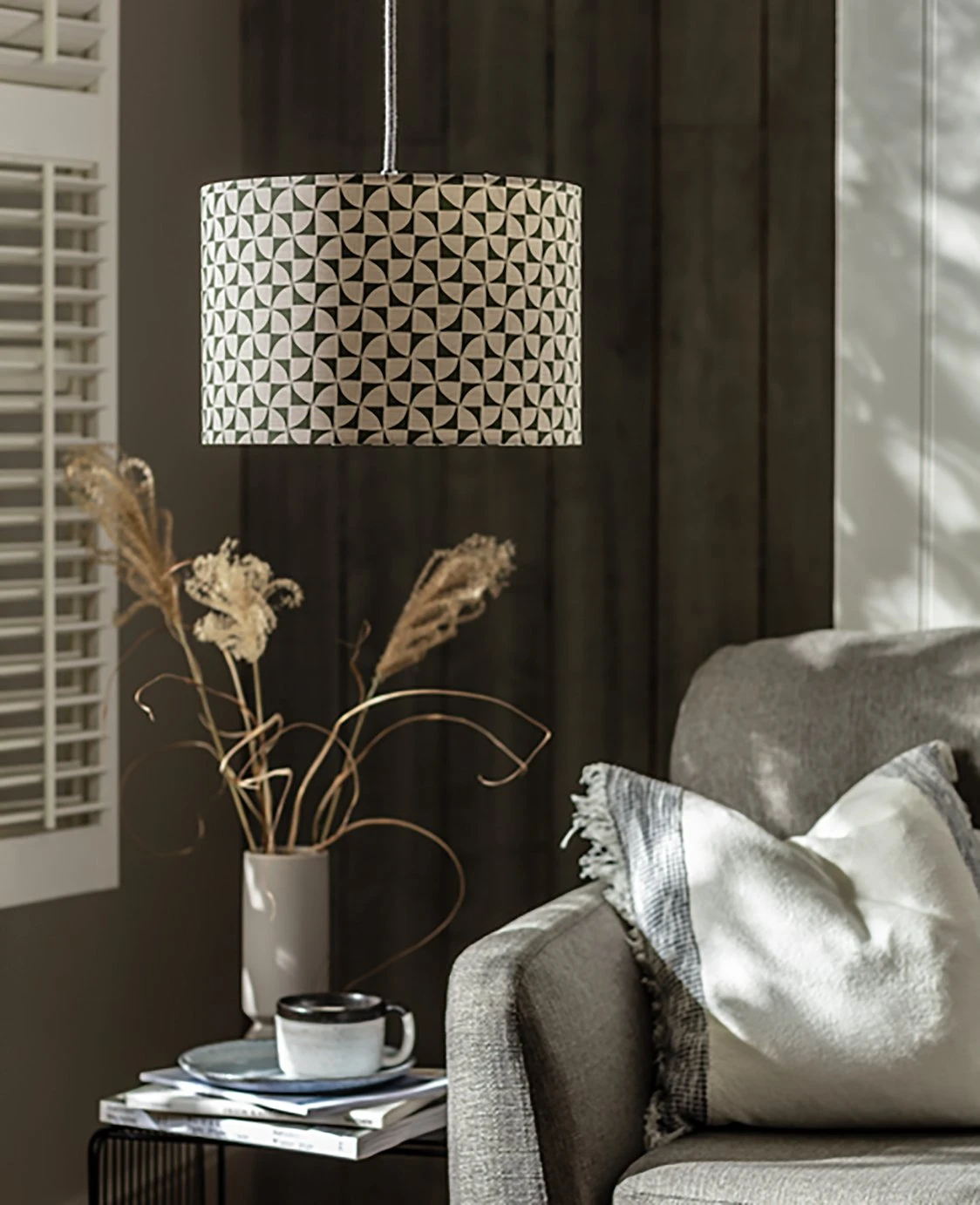 Habitat Cabin Retreat 30cm Block Shade - Green And White - Image 5