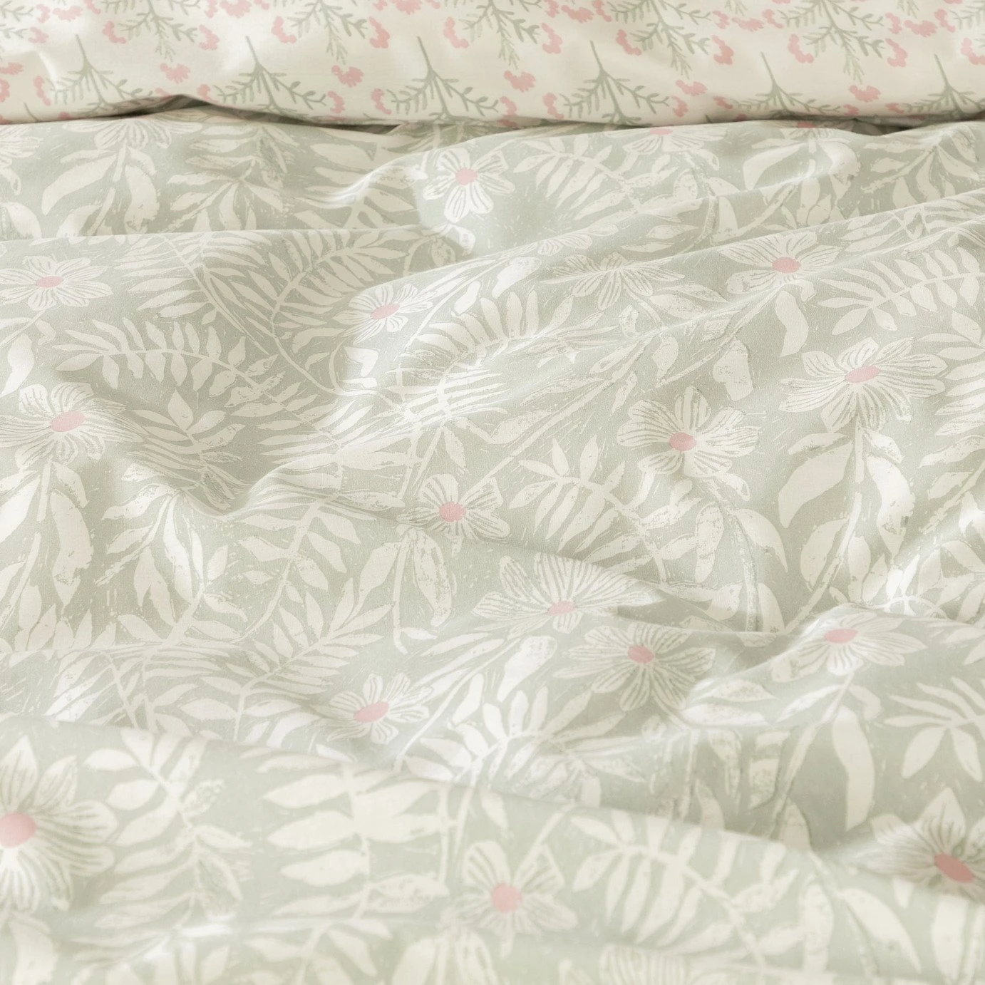 Habitat 180TC Meadow Fern Floral Green Bedding Set - Single - Image 7