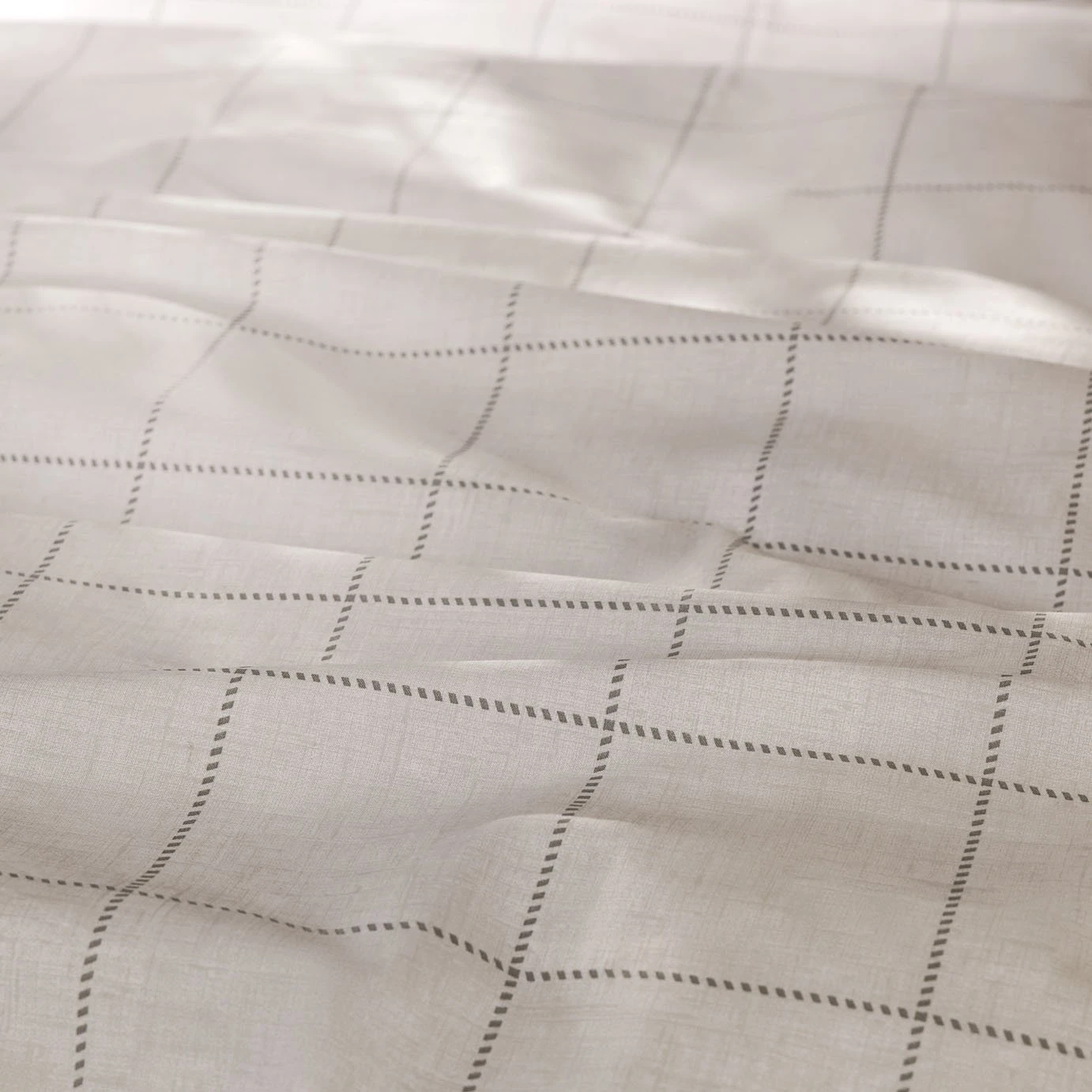Habitat Country Grid White Bedding Set - Single - Image 5