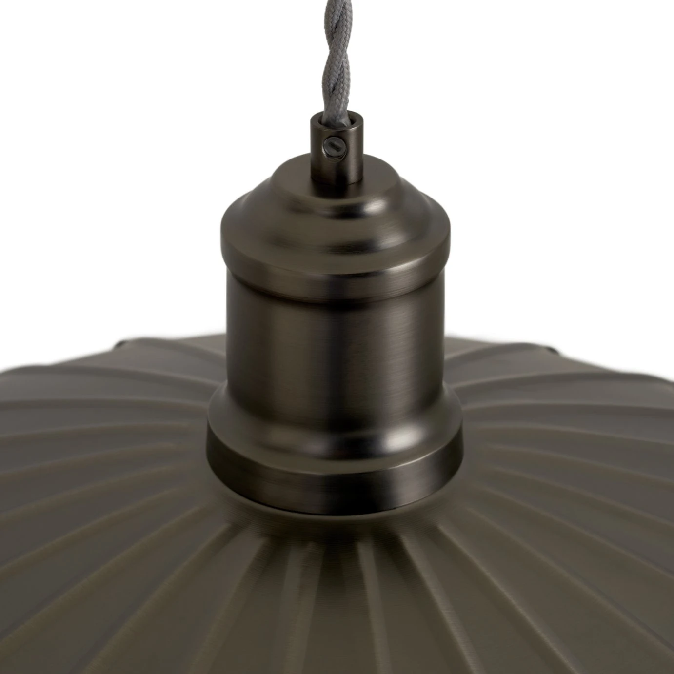 Habitat Pixie Pewter Metal Pendant Light - Nickel Finish - Image 4