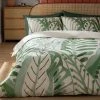 Habitat Cotton 180TC Maxi Leaf Green Bedding Set - Single