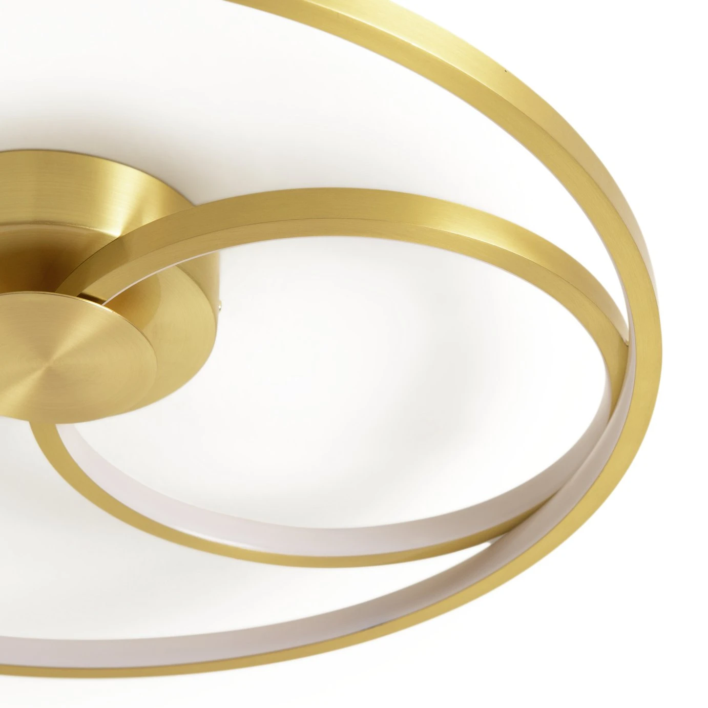 Habitat Pill Metal LED Flush Ceiling Light - Brushed Brass - Image 3