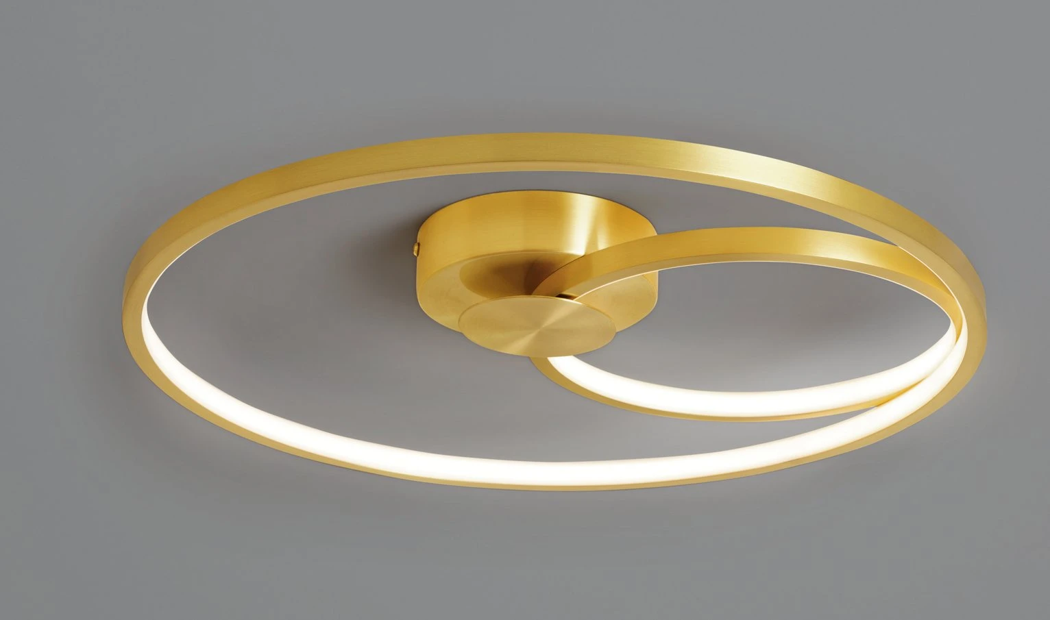 Habitat Pill Metal LED Flush Ceiling Light - Brushed Brass - Image 5