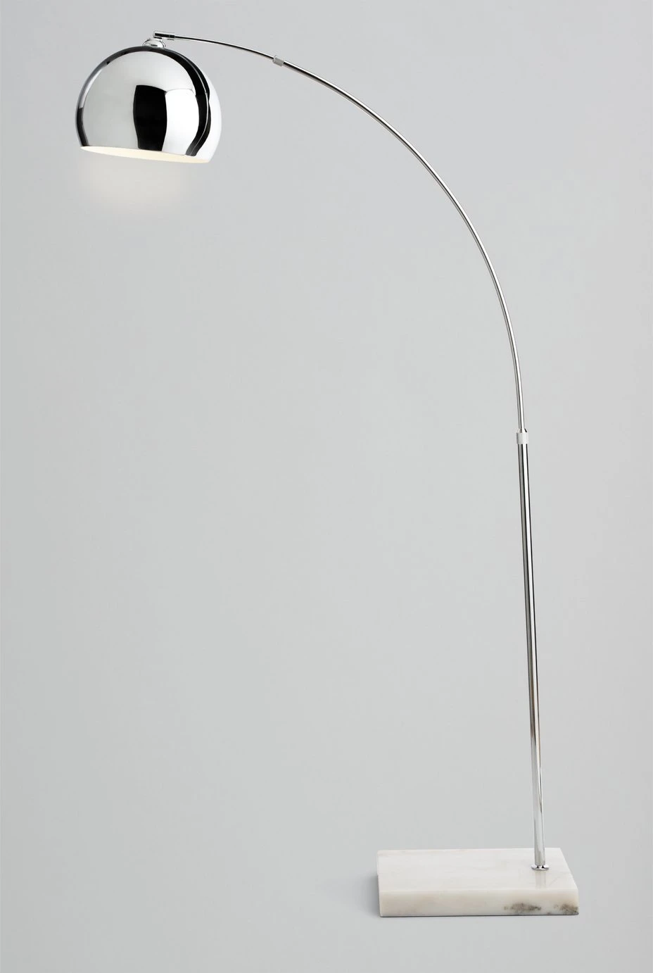 Habitat Nalone Arc Floor Lamp – Chrome & Marble - Image 2