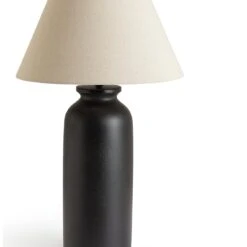Habitat Hashi Ceramic Table Lamp - Black & Beige