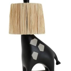 Habitat Kids Giraffe Rattan Table Lamp - Black