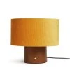 Habitat Corduroy Touch Table Lamp - Mustard & Walnut