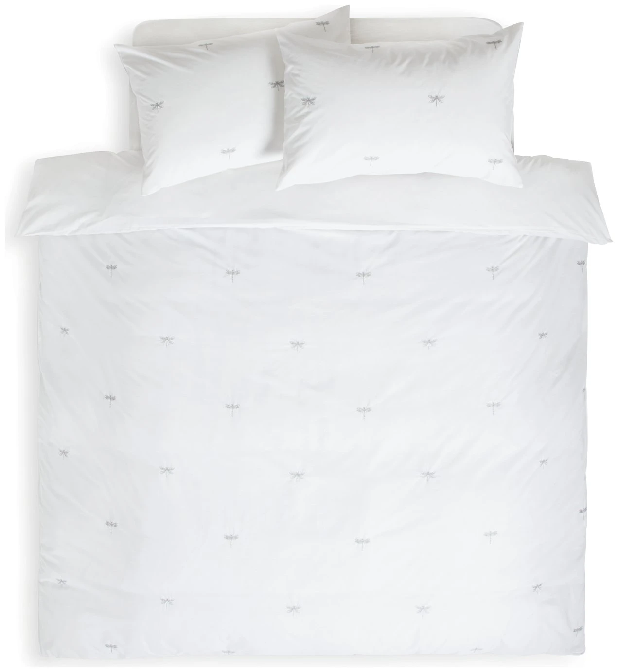 Habitat Dragonfly Embroidered White Bedding Set - Single - Image 3
