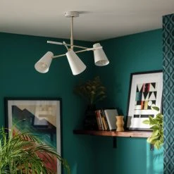 Habitat Vesper Cone 3 Light Ceiling Pendant - White