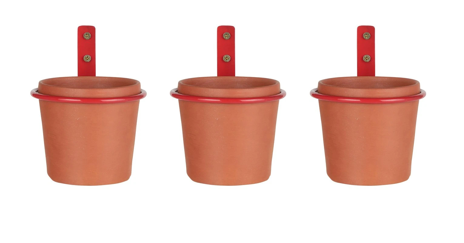 Garden By Sainsburys Garden By Sainsbury's Wall Pot Planter With Bracket-Set Of 3
