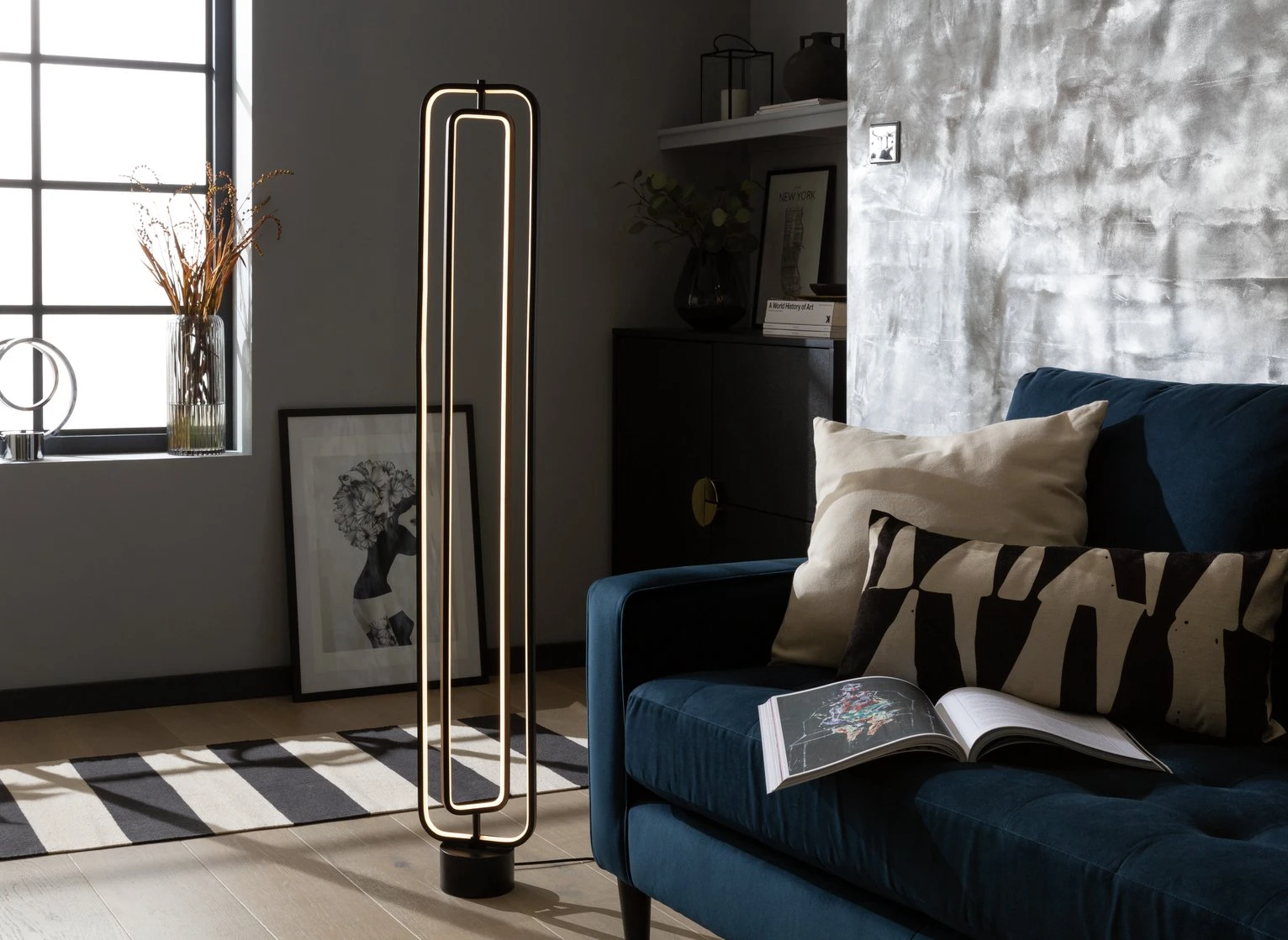 Habitat Sio LED Floor Lamp - Black - Image 2