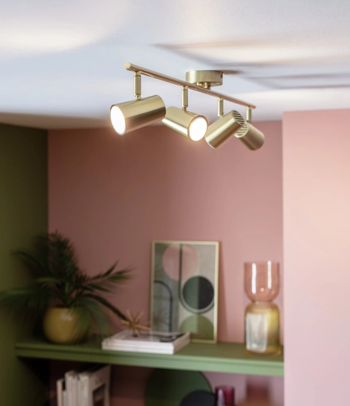 Habitat Este 4 Light Spot Light - Brass - Image 5